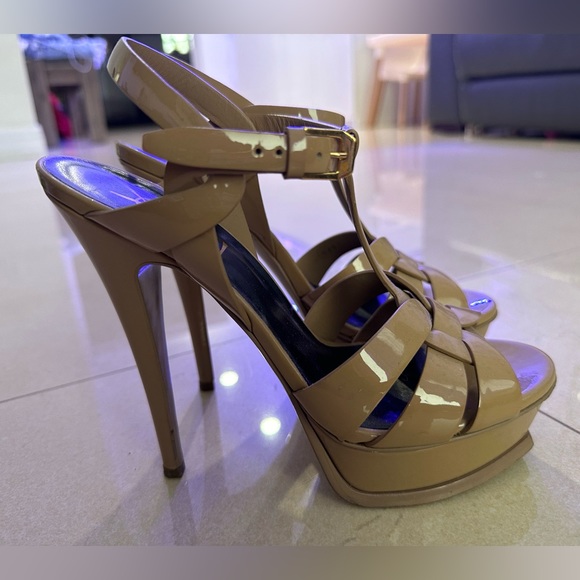 Yves Saint Laurent Tribute T strap platform Sandal - Picture 3 of 8